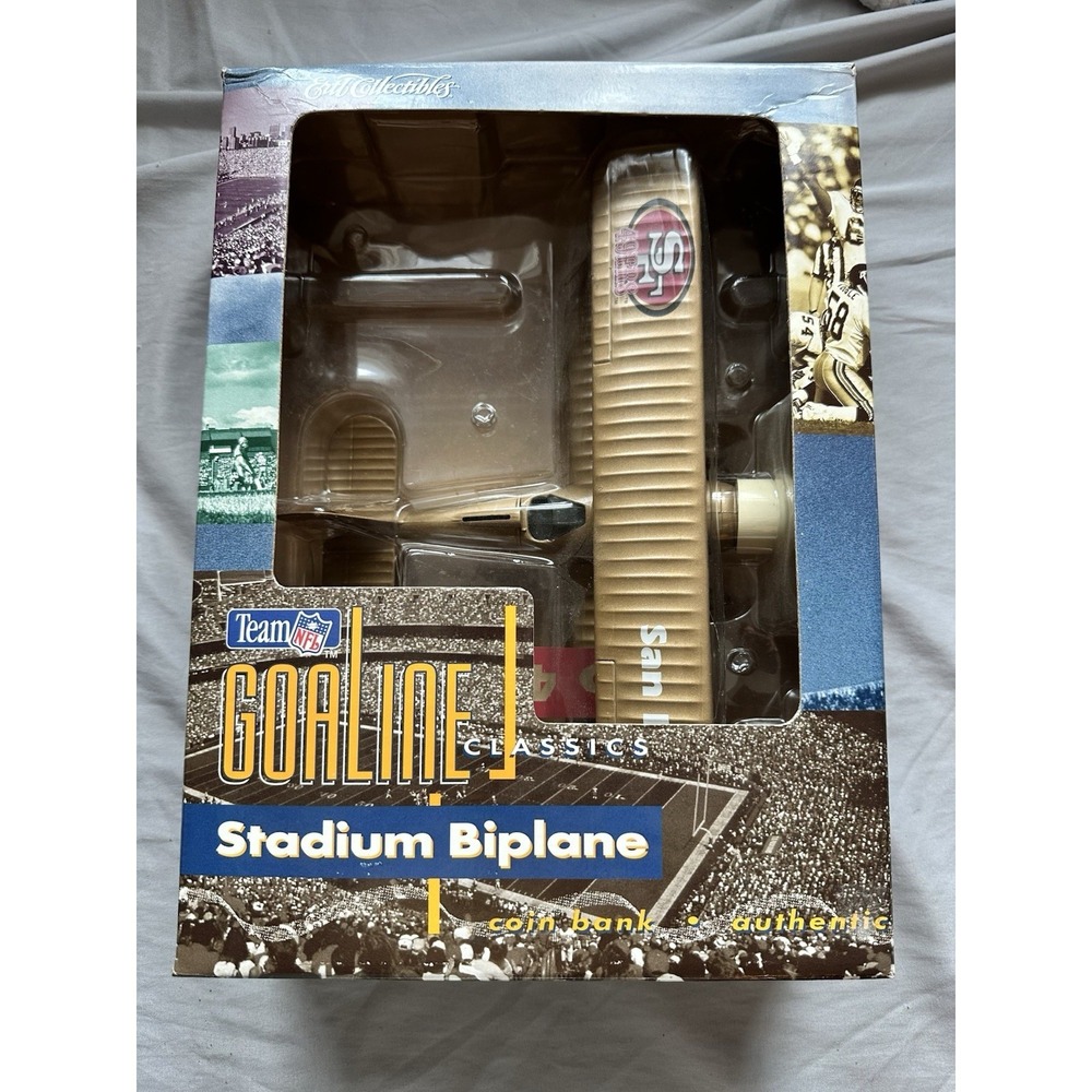 ERTL Collectibles NFL Stadium Biplane Coin Bank..San Fransisco 49ers!!